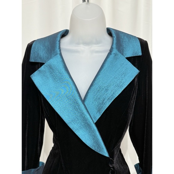 Alex Evenings 3/4 Sleeve Velvet Blouse Portrait Collar Sz Small NWT - Picture 2 of 8